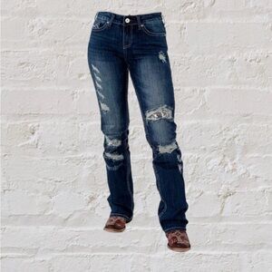 Distressed Denim Jeans